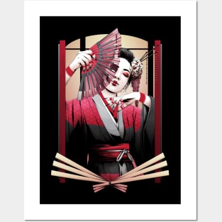 Skull Demon Geisha Posters and Art